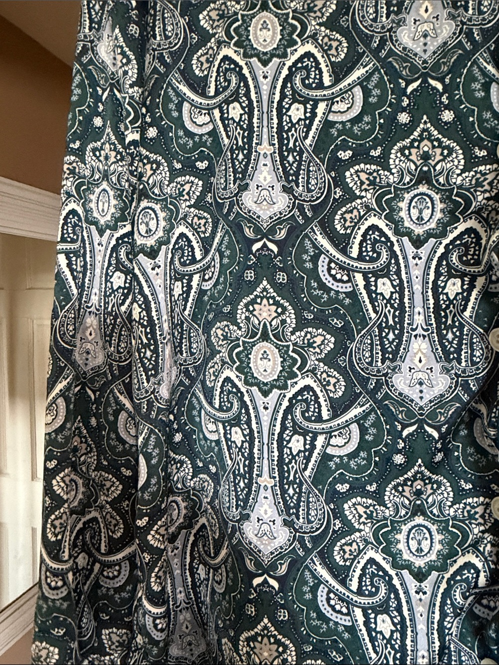 Soma Green and Blue Paisley Print Pajama set - Picture 3 of 4